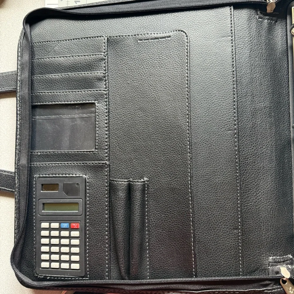 Samsonite 1910 Black Leather Messenger Bag‎ Briefcase Laptop Case Shoulder Bag
